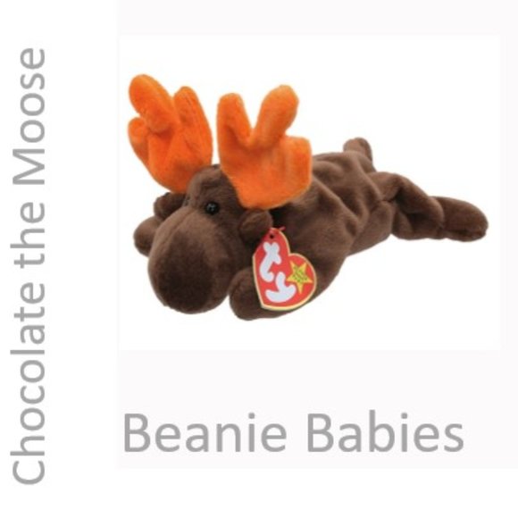 CHOCOLATE THE MOOSE Beanie Baby 1994  RETIRED 1998 RARE stuffed toy - Picture 1 of 13